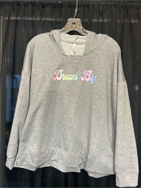 Gray 'Dream Big' Hooded Sweatshirt - Pastel Script